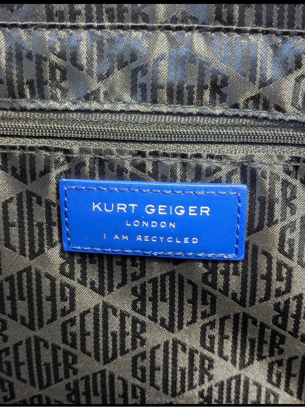Kurt Geiger Royal Blue Large Quilted Tote with Signature Hardware - Picture 14 of 15